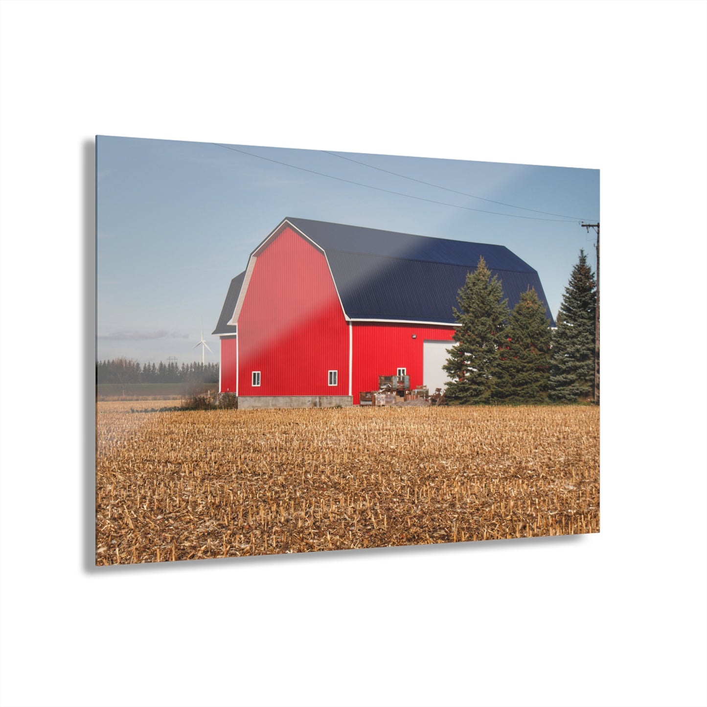 U R There Photography South Kirk Road Modern Red Rustic Farmhouse Acrylic Wall Print