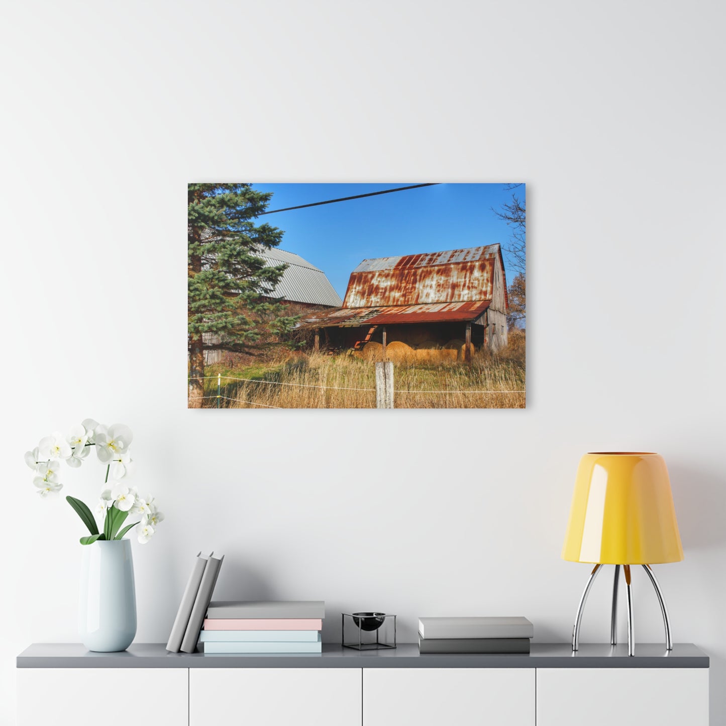 U R There Photography Dodge Road Hay Barn II Rustic Farmhouse Acrylic Wall Print