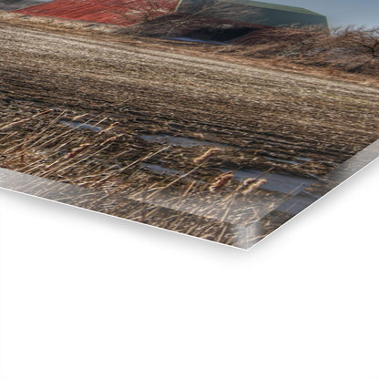 U R There Photography Bowers Road Goodland Red Rustic Farmhouse Acrylic Wall Print