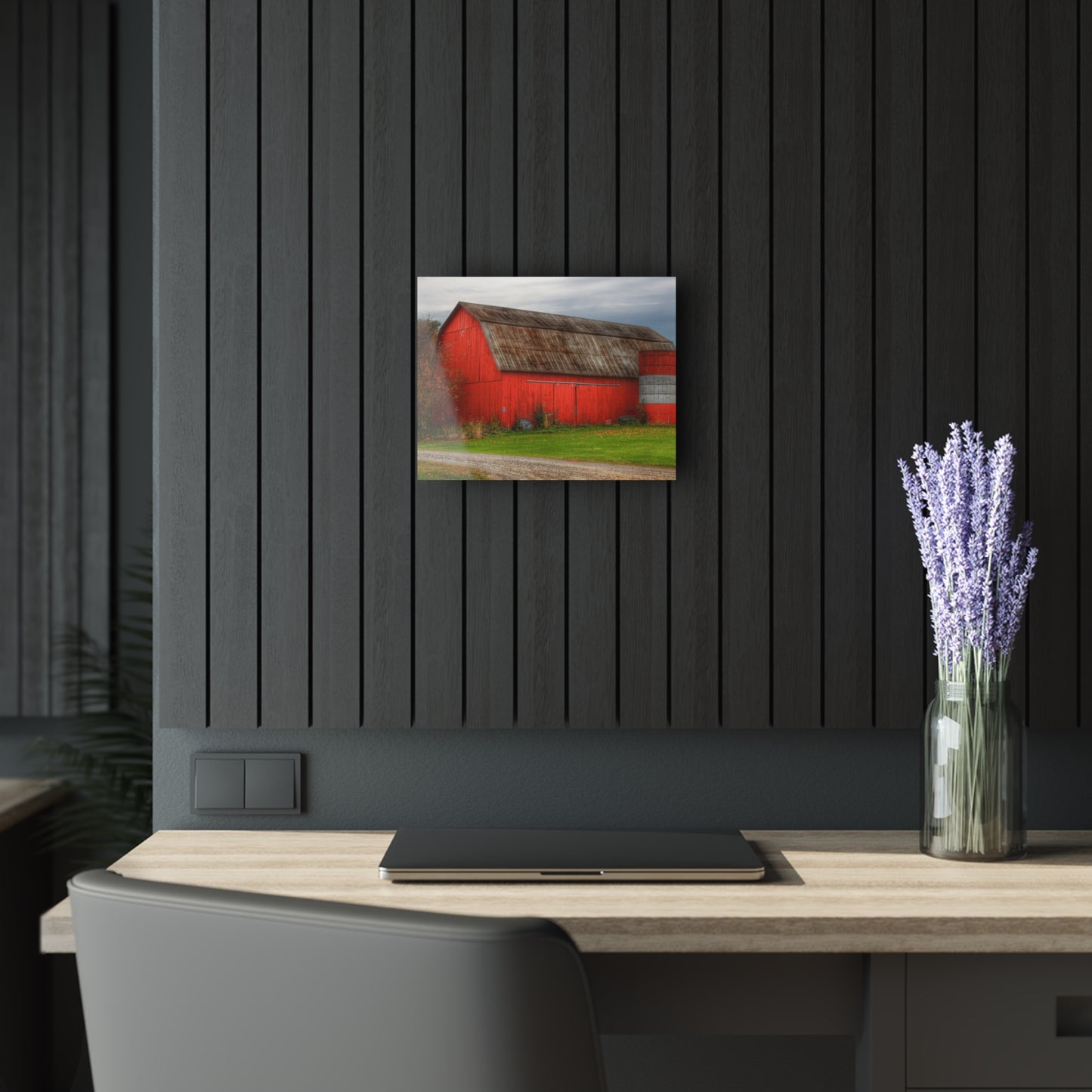 U R There Photography Oak Road Barber Barn II Rustic Farmhouse Acrylic Wall Print