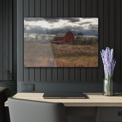 U R There Photography Booth Road Cow Barn II Rustic Farmhouse Acrylic Wall Print