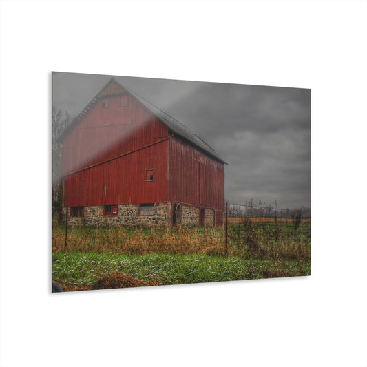 U R There Photography Bowers Road Red III Rustic Farmhouse Acrylic Wall Print