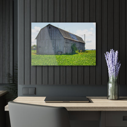 U R There Photography Morning Roadside Grey Rustic Farmhouse Acrylic Wall Print