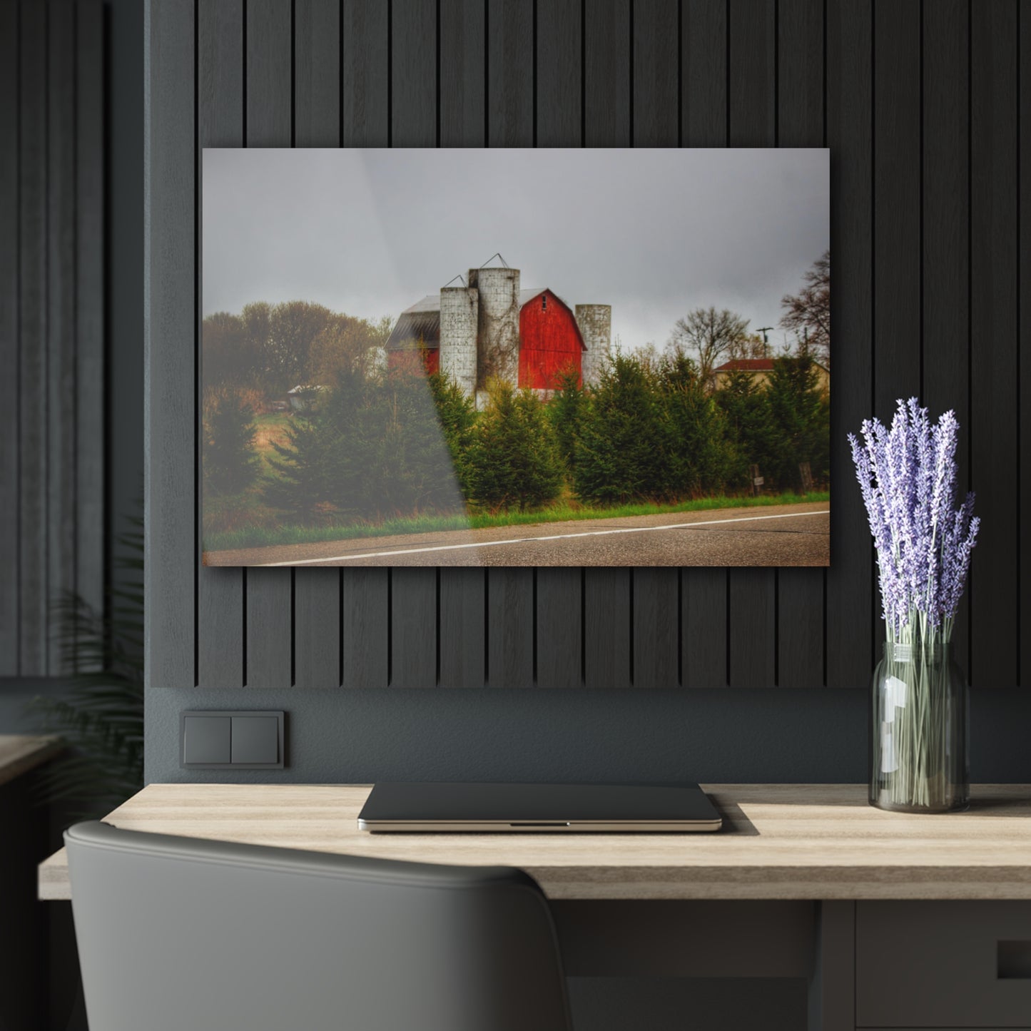 U R There Photography Castle Corner Red II Rustic Farmhouse Acrylic Wall Print
