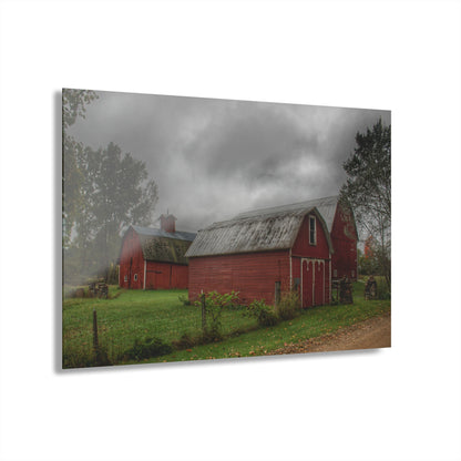 U R There Photography Cramton Road Reds II Rustic Farmhouse Acrylic Wall Print