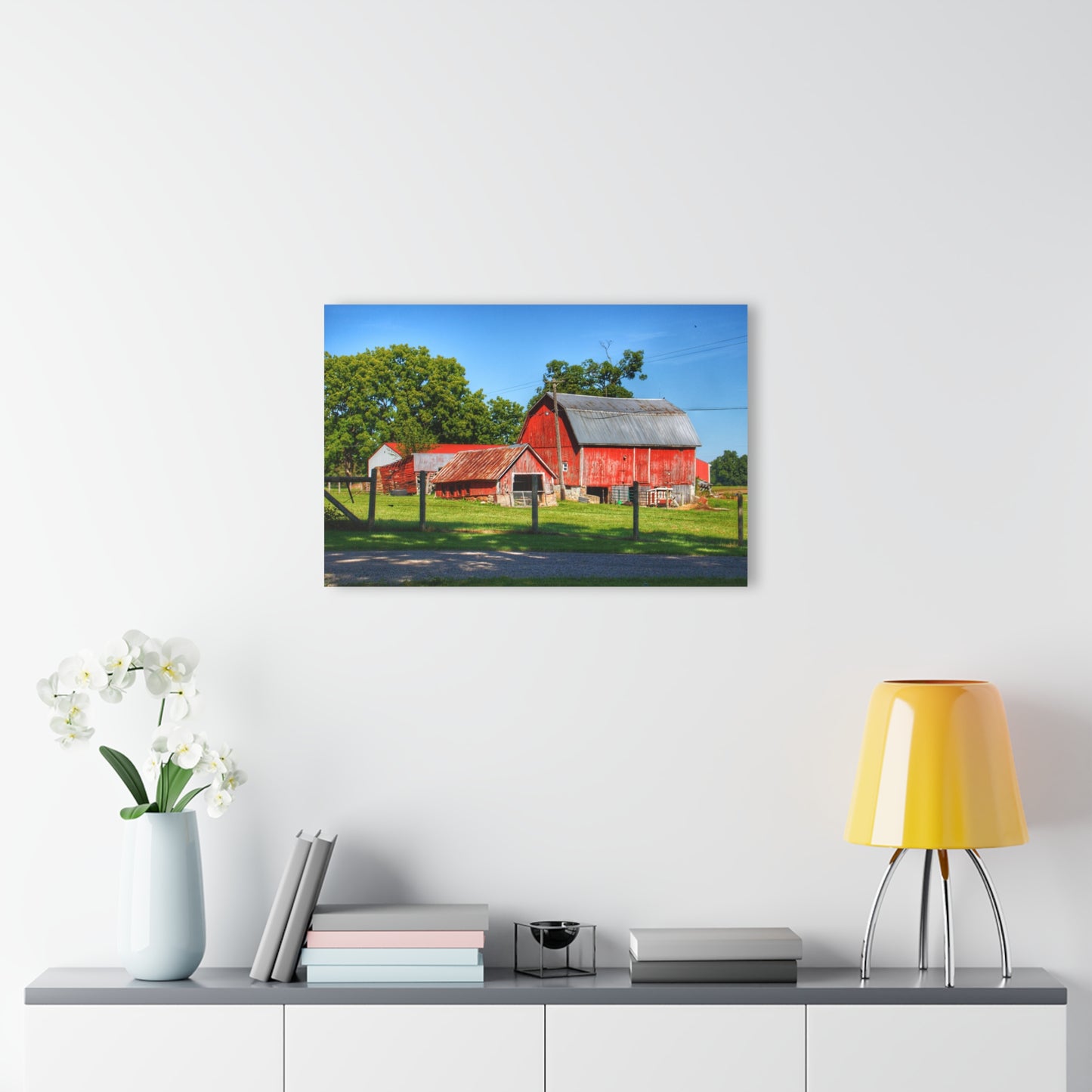 U R There Photography Frances Road Reds I Rustic Farmhouse Acrylic Wall Print