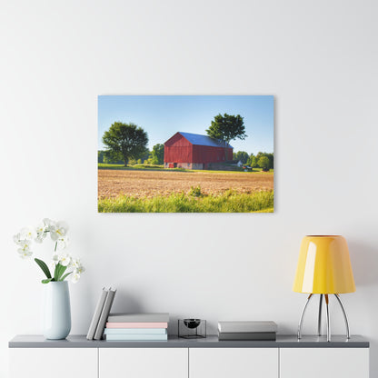 U R There Photography Morris Road Red Rustic Farmhouse Acrylic Wall Print
