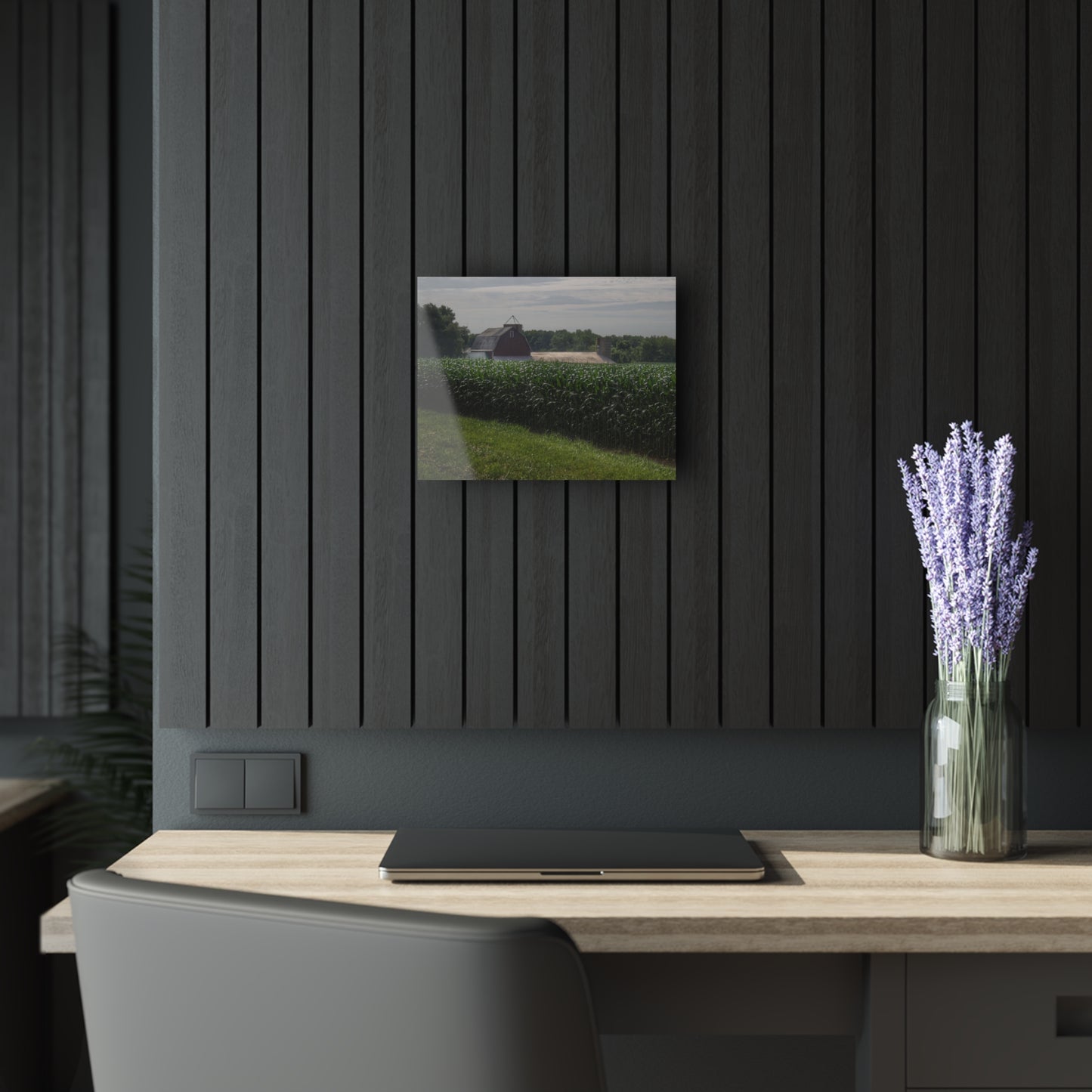 U R There Photography Above the Corn on Piersonville Road II Rustic Farmhouse Acrylic Wall Print