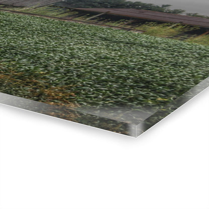 U R There Photography East Millington Road Grey and Stable Rustic Farmhouse Acrylic Wall Print