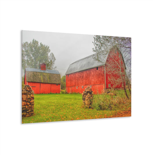 U R There Photography Cramton Road Reds I Rustic Farmhouse Acrylic Wall Print