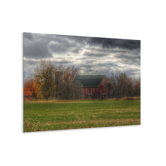 U R There Photography Booth Road Hidden Red I Rustic Farmhouse Acrylic Wall Print