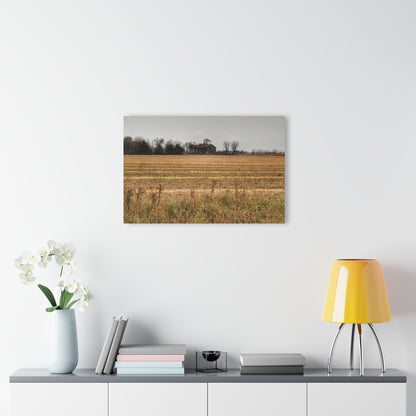 U R There Photography Freiberger Road Grey Across the Field Rustic Farmhouse Acrylic Wall Print
