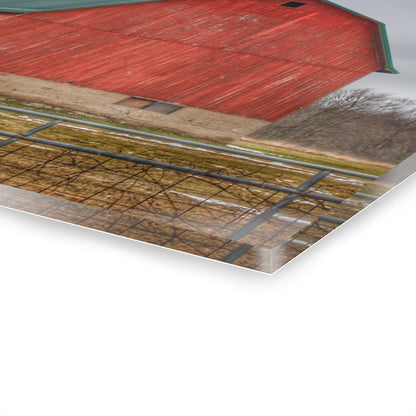 U R There Photography Lonsberry Red Rustic Farmhouse Acrylic Wall Print