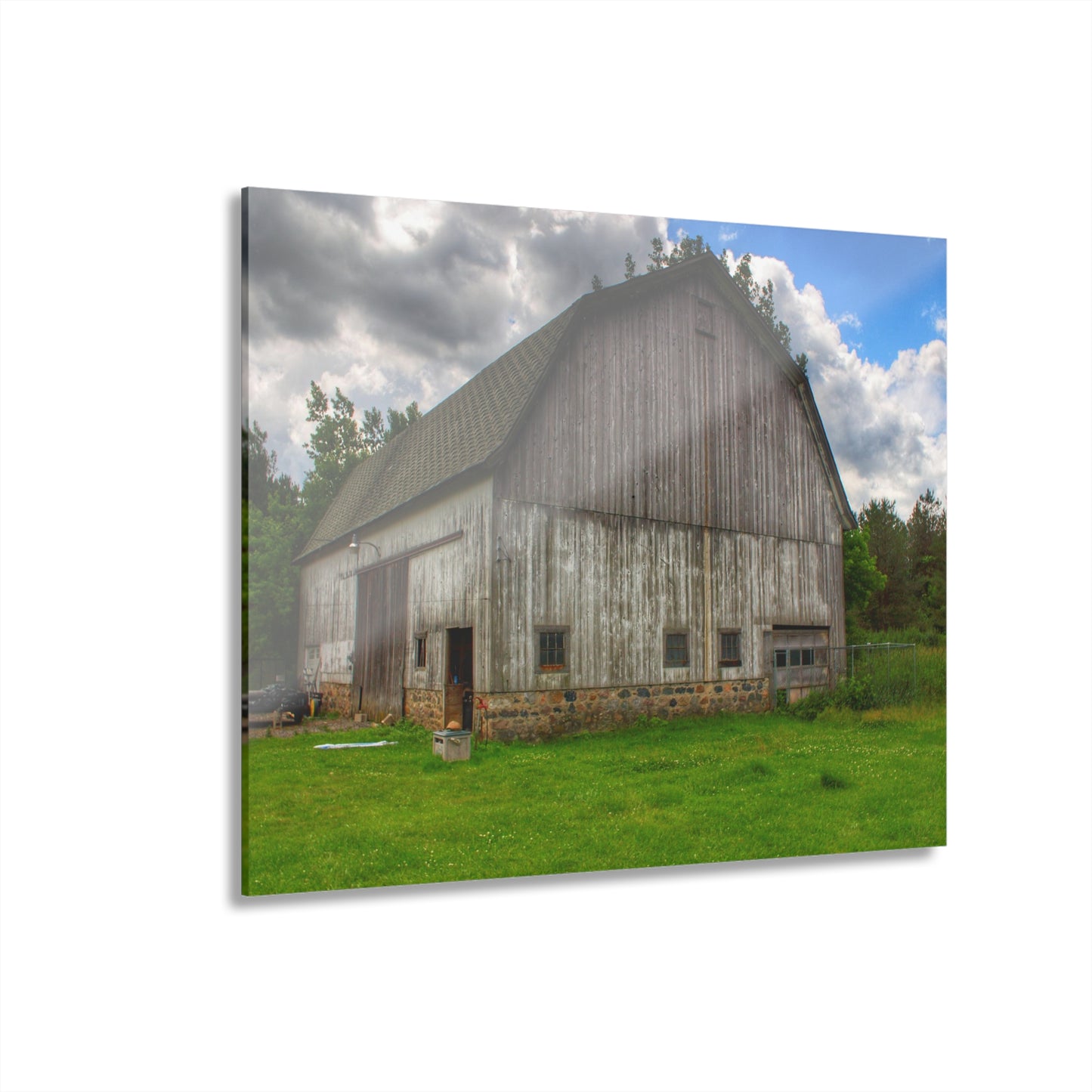 U R There Photography Fieldstone Grey Rustic Farmhouse Acrylic Wall Print