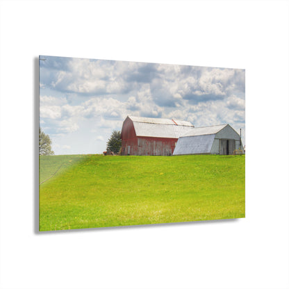 U R There Photography Henderson Hilltop Red Rustic Farmhouse Acrylic Wall Print