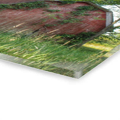 U R There Photography Murphy Lake Road Old Red Rustic Farmhouse Acrylic Wall Print