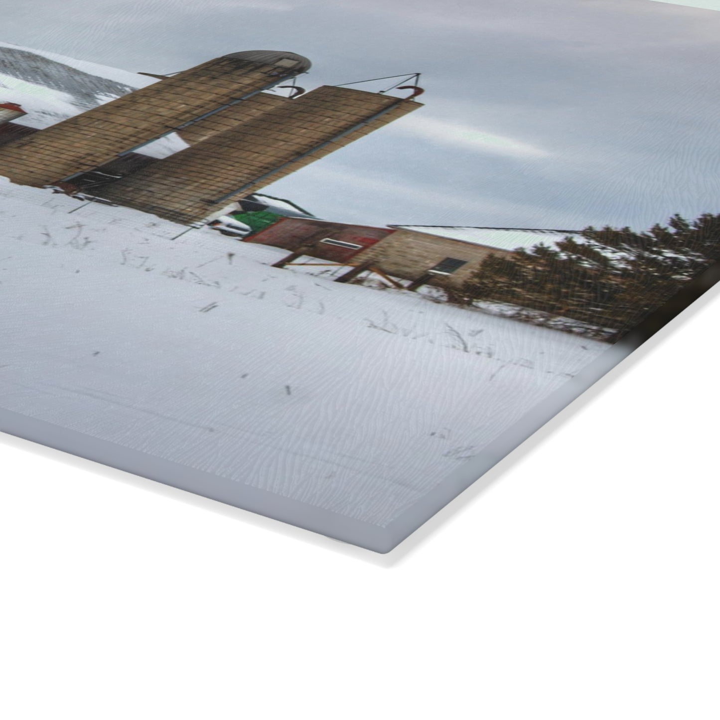 U R There Photography Five Lakes Farm II Rustic Farmhouse Tempered-Glass Cutting Board