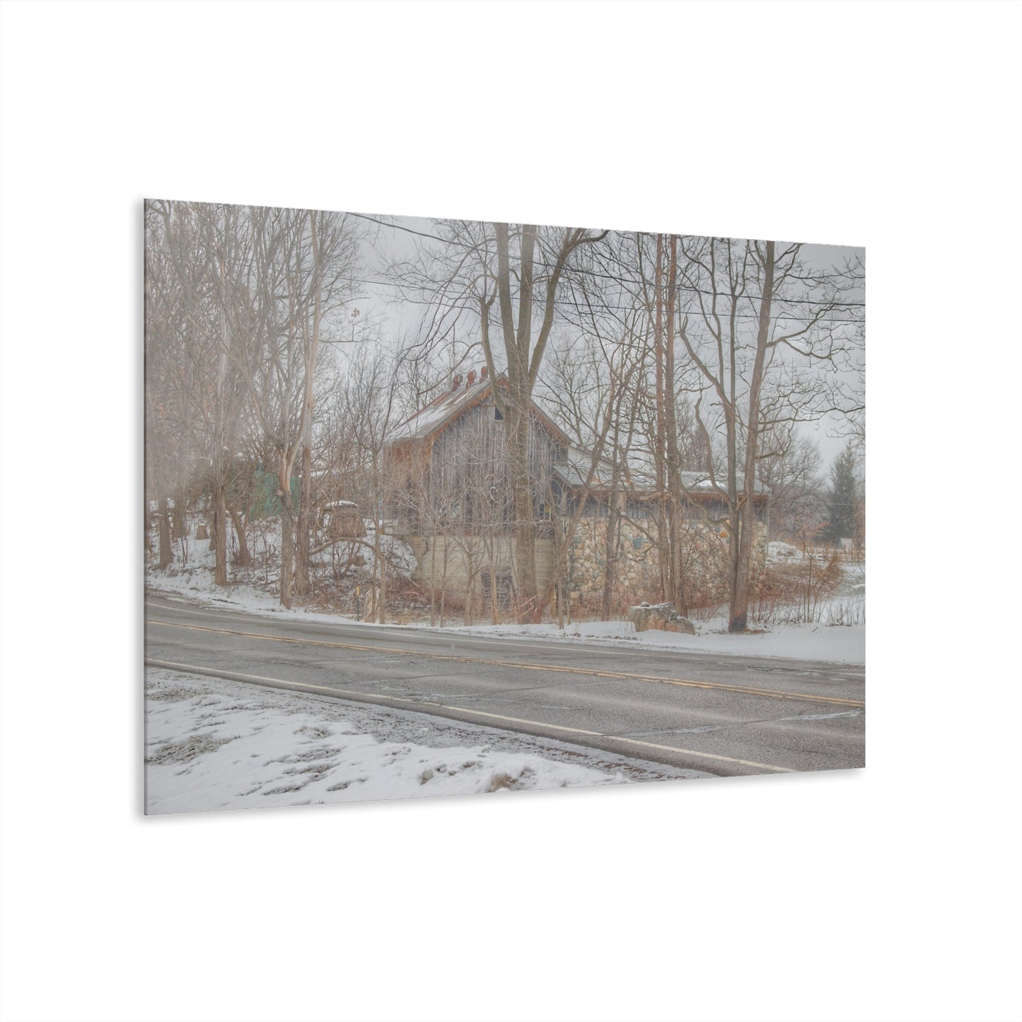 U R There Photography Leonard Stone Grey Rustic Farmhouse Acrylic Wall Print