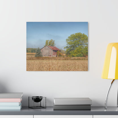 U R There Photography Brown City Wellman Line Road Little Red Rustic Farmhouse Acrylic Wall Print