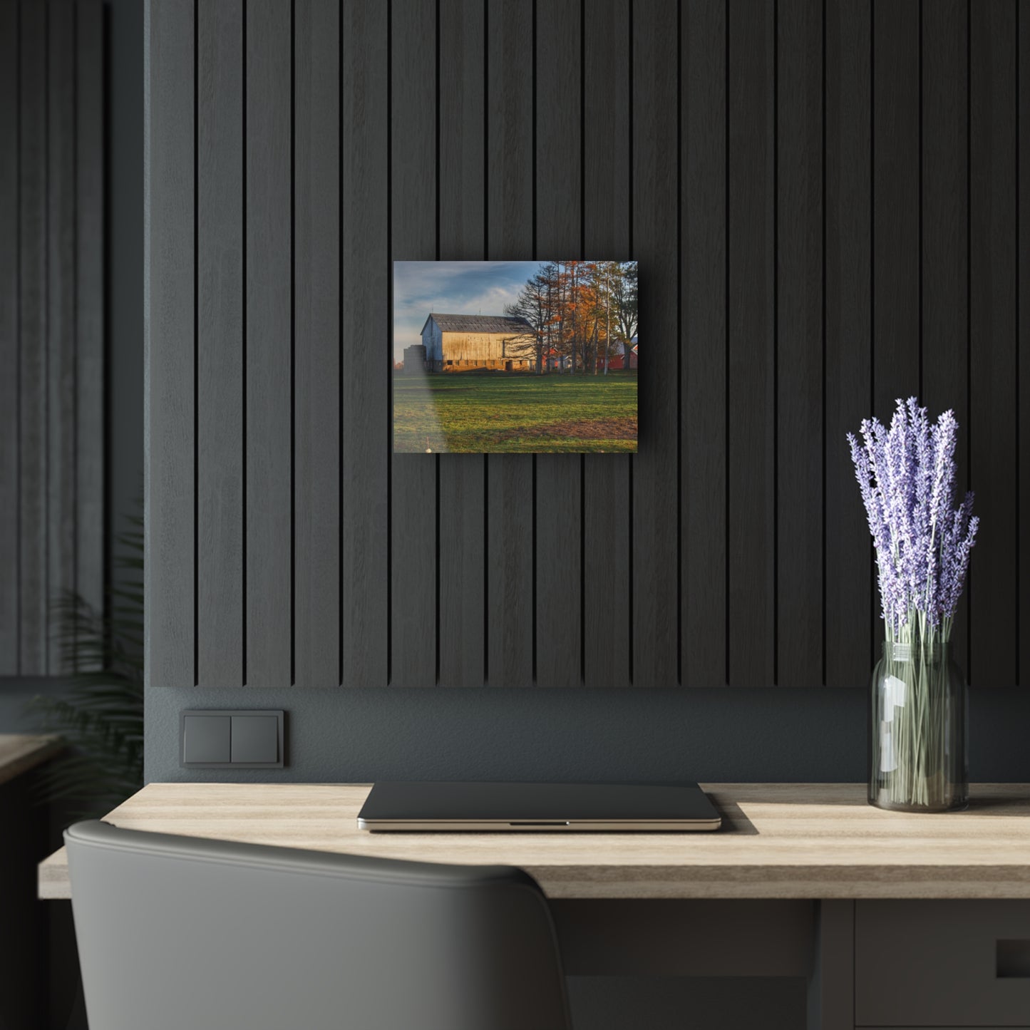 U R There Photography Peck Road White Rustic Farmhouse Acrylic Wall Print
