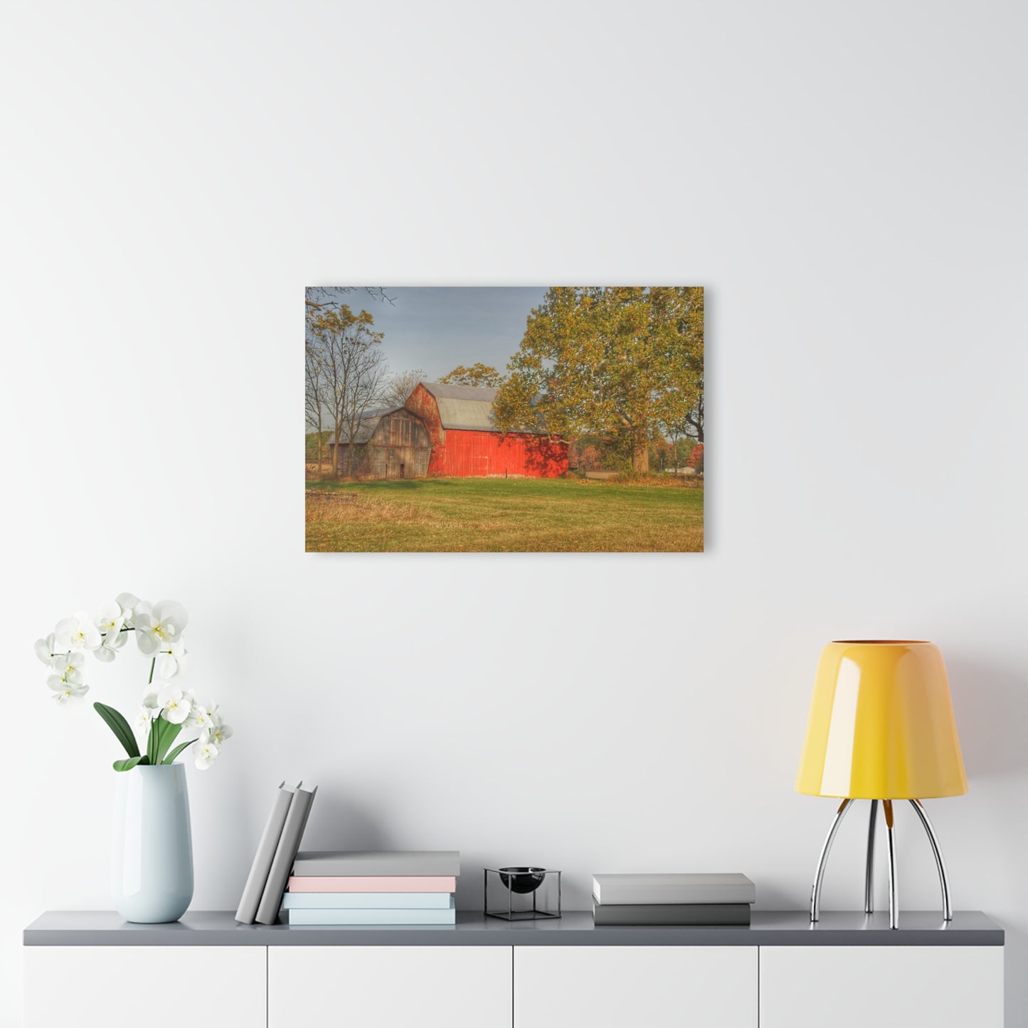U R There Photography Barkley Road Red I Rustic Farmhouse Acrylic Wall Print