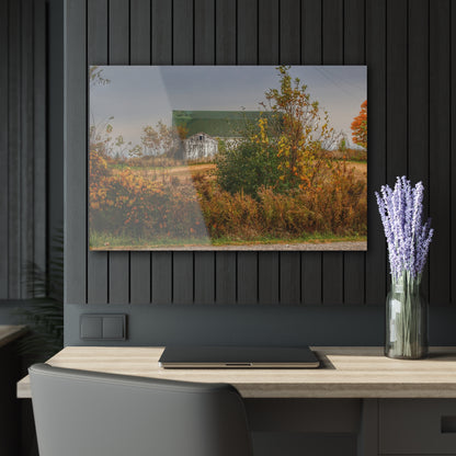 U R There Photography Hill Road White Rustic Farmhouse Acrylic Wall Print