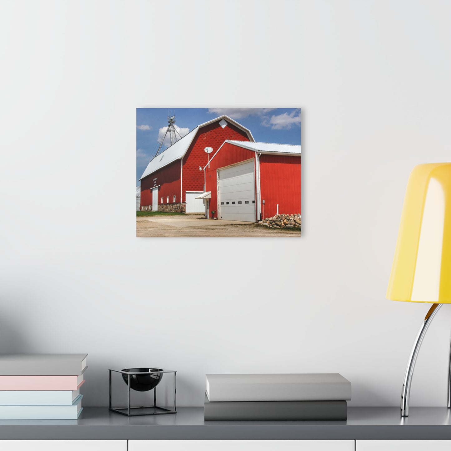 U R There Photography Darbee Red Rustic Farmhouse Acrylic Wall Print