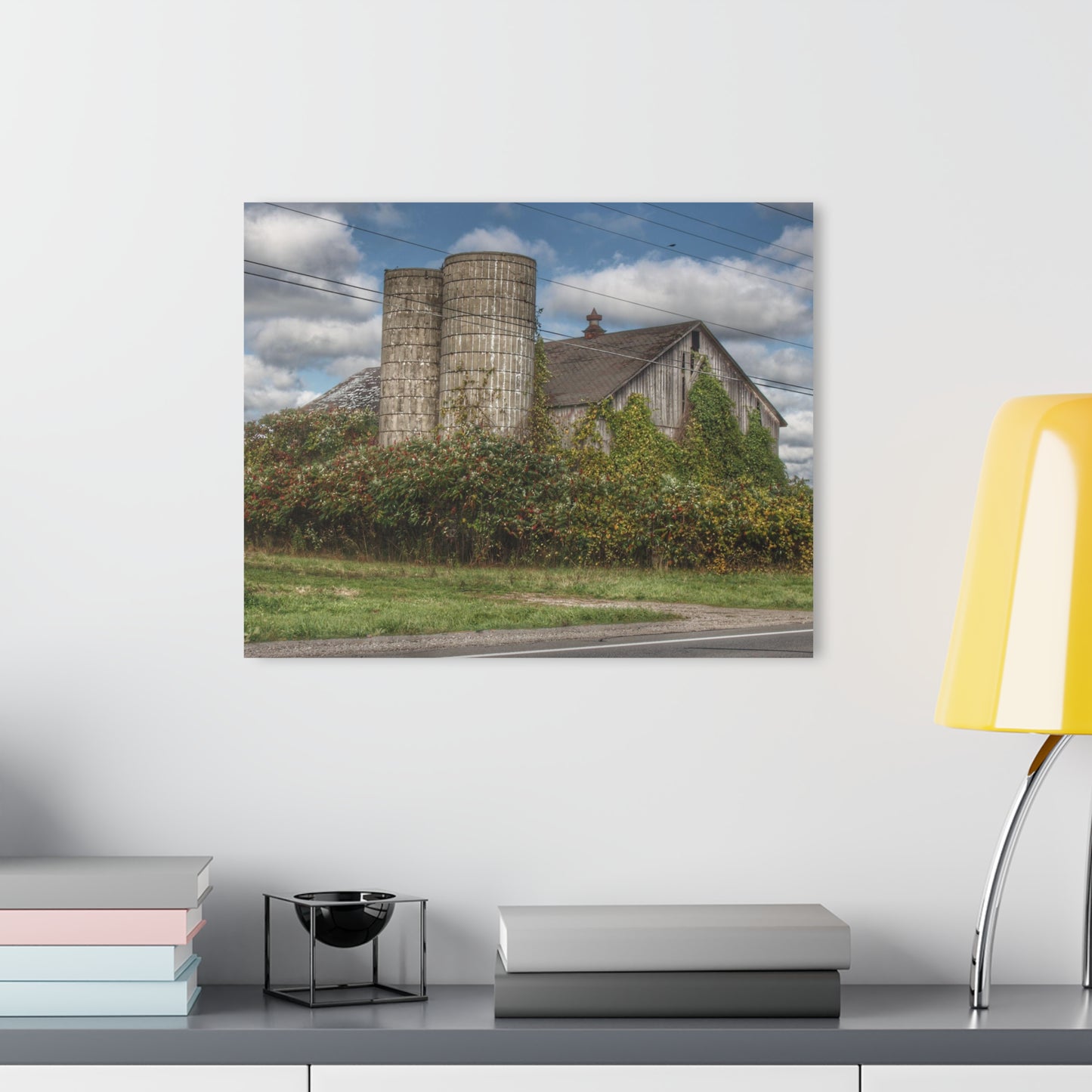 U R There Photography Metamora M-24 Grey II Rustic Farmhouse Acrylic Wall Print