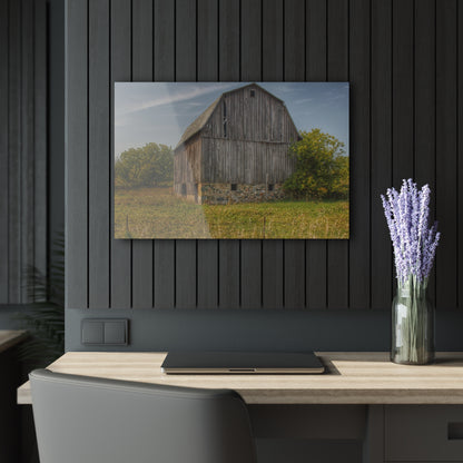 U R There Photography Cat Lake Grey II Rustic Farmhouse Acrylic Wall Print