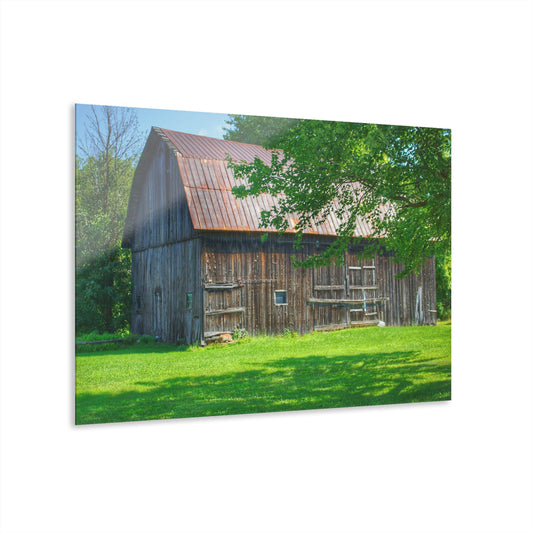 U R There Photography Sergent Road Grey Rustic Farmhouse Acrylic Wall Print