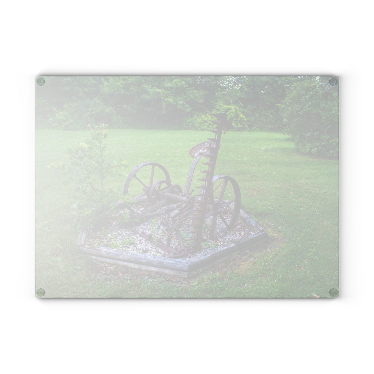 U R There Photography Farm Yard Art Rustic Farmhouse Tempered-Glass Cutting Board