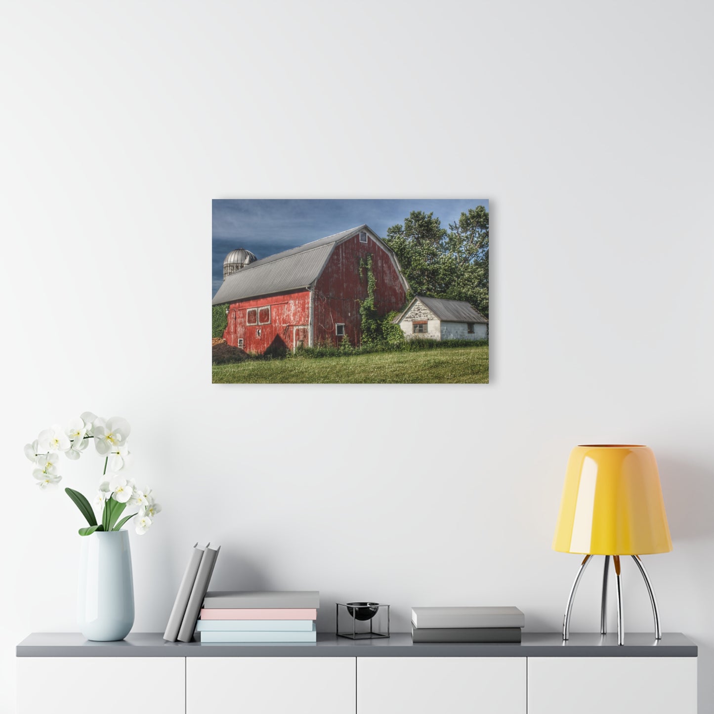 U R There Photography Stanley Road Red in Summer I Rustic Farmhouse Acrylic Wall Print