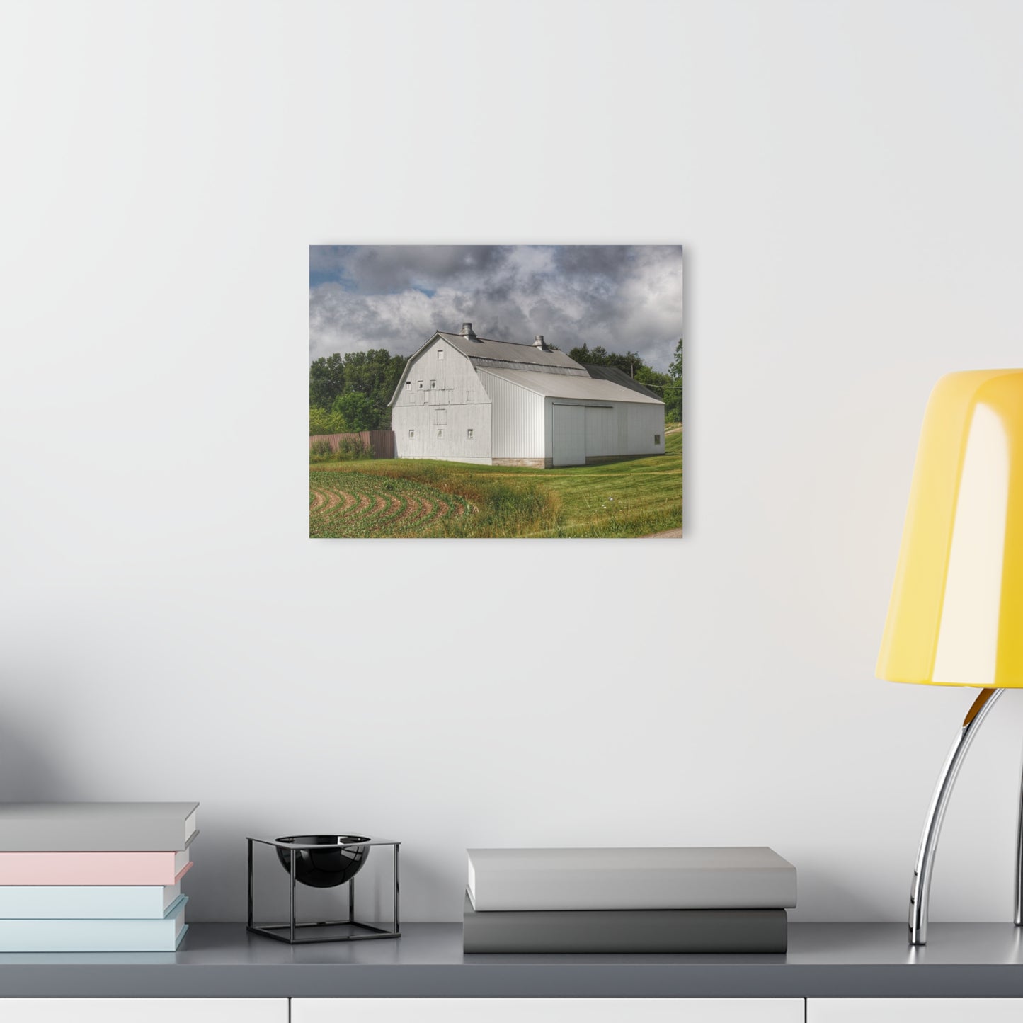 Barn Boutique Modern Farmhouse Acrylic Wall Print| Metamora Road White