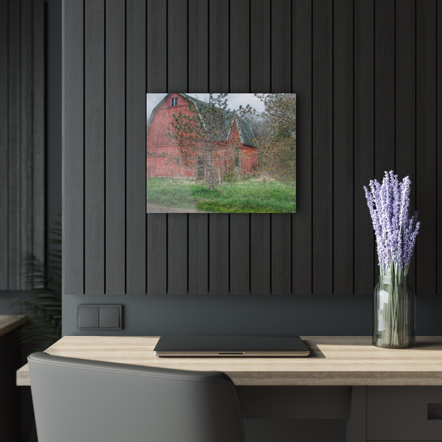 U R There Photography Hickory Ridge Red II Rustic Farmhouse Acrylic Wall Print