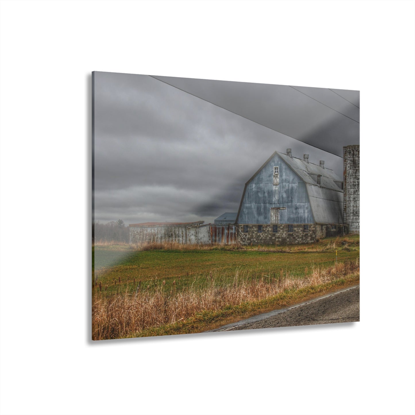 U R There Photography Daley Road Grey IV Rustic Farmhouse Acrylic Wall Print