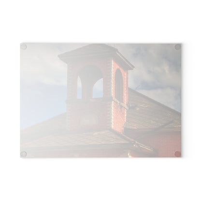 U R There Photography North Grove Road Schoolhouse II Rustic Farmhouse Tempered-Glass Cutting Board