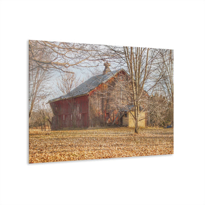 U R There Photography Millington Road Collapsing Red Rustic Farmhouse Acrylic Wall Print