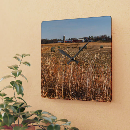 Barn Boutique Rustic Acrylic Analog Wall Clock| Across the Field on Johnsonmill Road