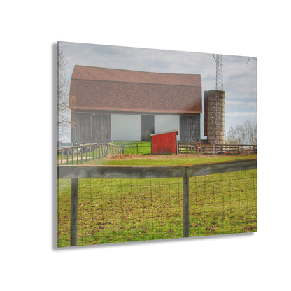 U R There Photography North Vassar Road Grey Rustic Farmhouse Acrylic Wall Print