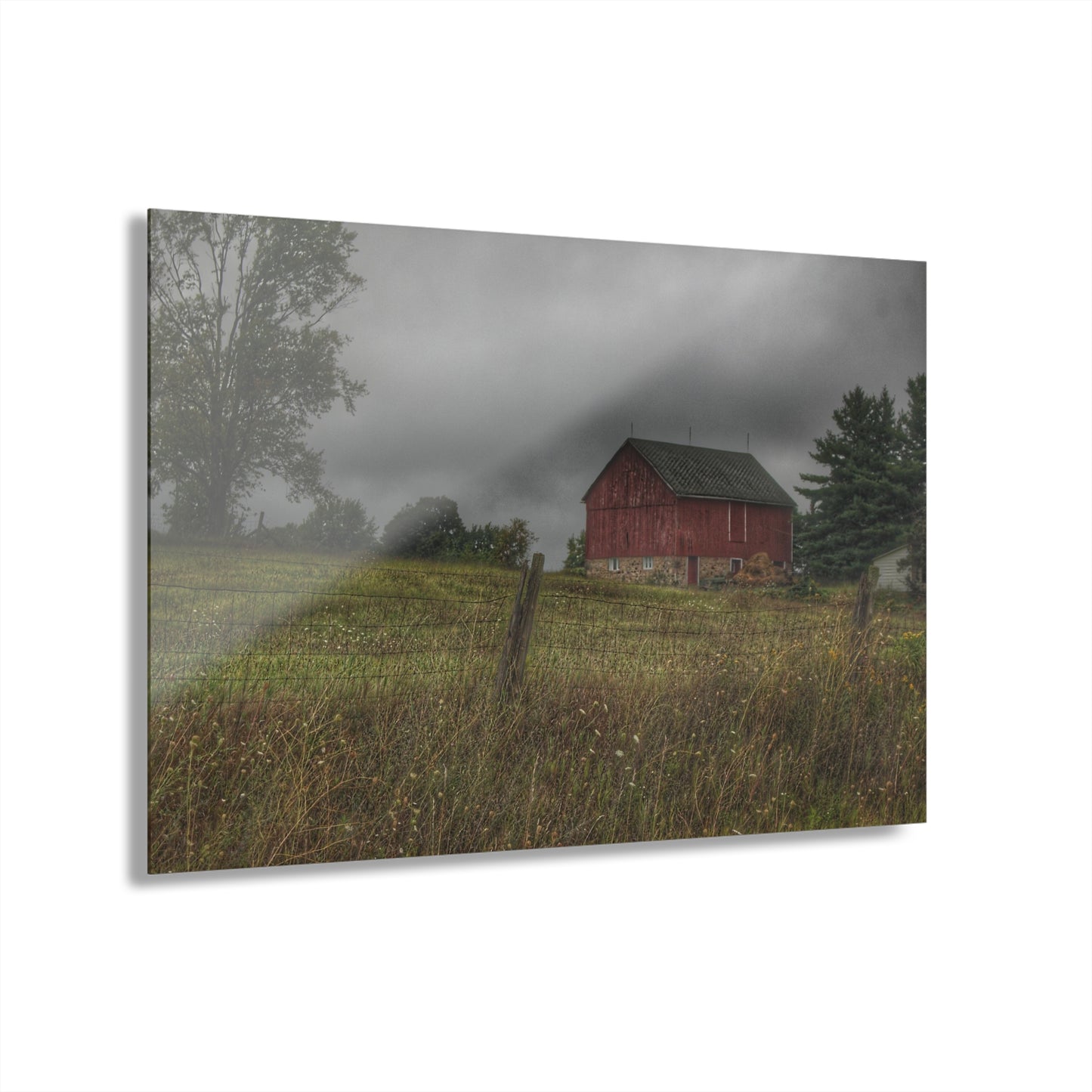 Barn Boutique Modern Farmhouse Acrylic Wall Print| Stone Red I