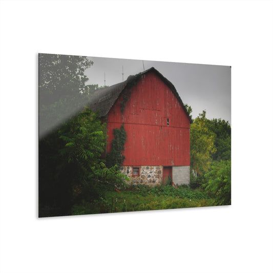 U R There Photography Brown Road Hidden Red I Rustic Farmhouse Acrylic Wall Print