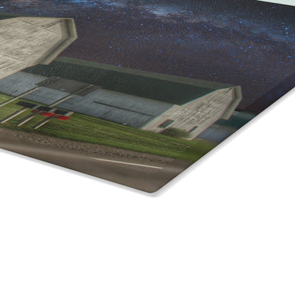 U R There Photography Under the Milky Way Rustic Farmhouse Tempered-Glass Cutting Board