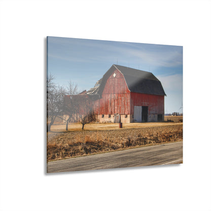 U R There Photography Elmwood Forgotten Apple Red Rustic Farmhouse Acrylic Wall Print