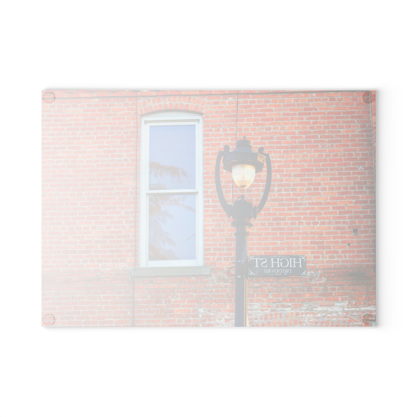 U R There Photography High Street Rustic Farmhouse Tempered-Glass Cutting Board