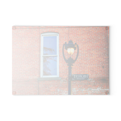 U R There Photography High Street Rustic Farmhouse Tempered-Glass Cutting Board
