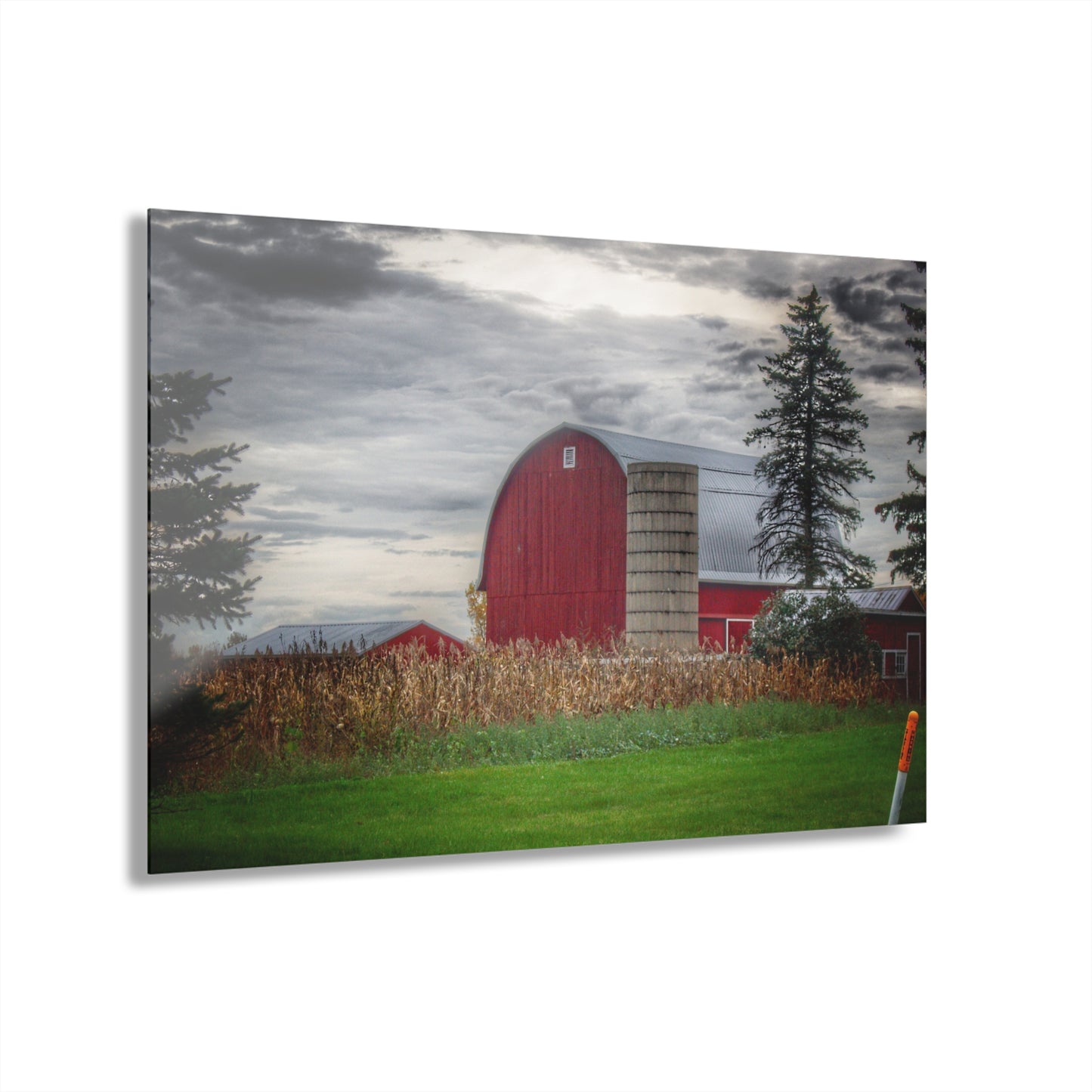U R There Photography Haines Roadside Red and Silo Rustic Farmhouse Acrylic Wall Print