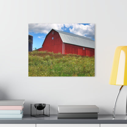 U R There Photography South Henderson Road Hilltop Red III Rustic Farmhouse Acrylic Wall Print