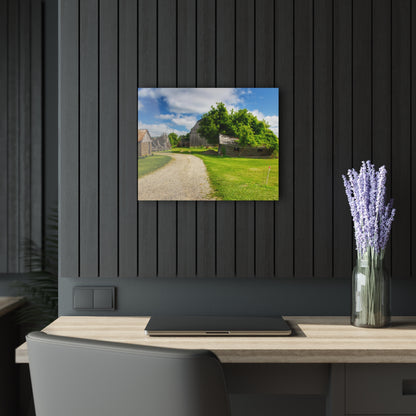 U R There Photography Brown City Road Barn and Buddy II Rustic Farmhouse Acrylic Wall Print