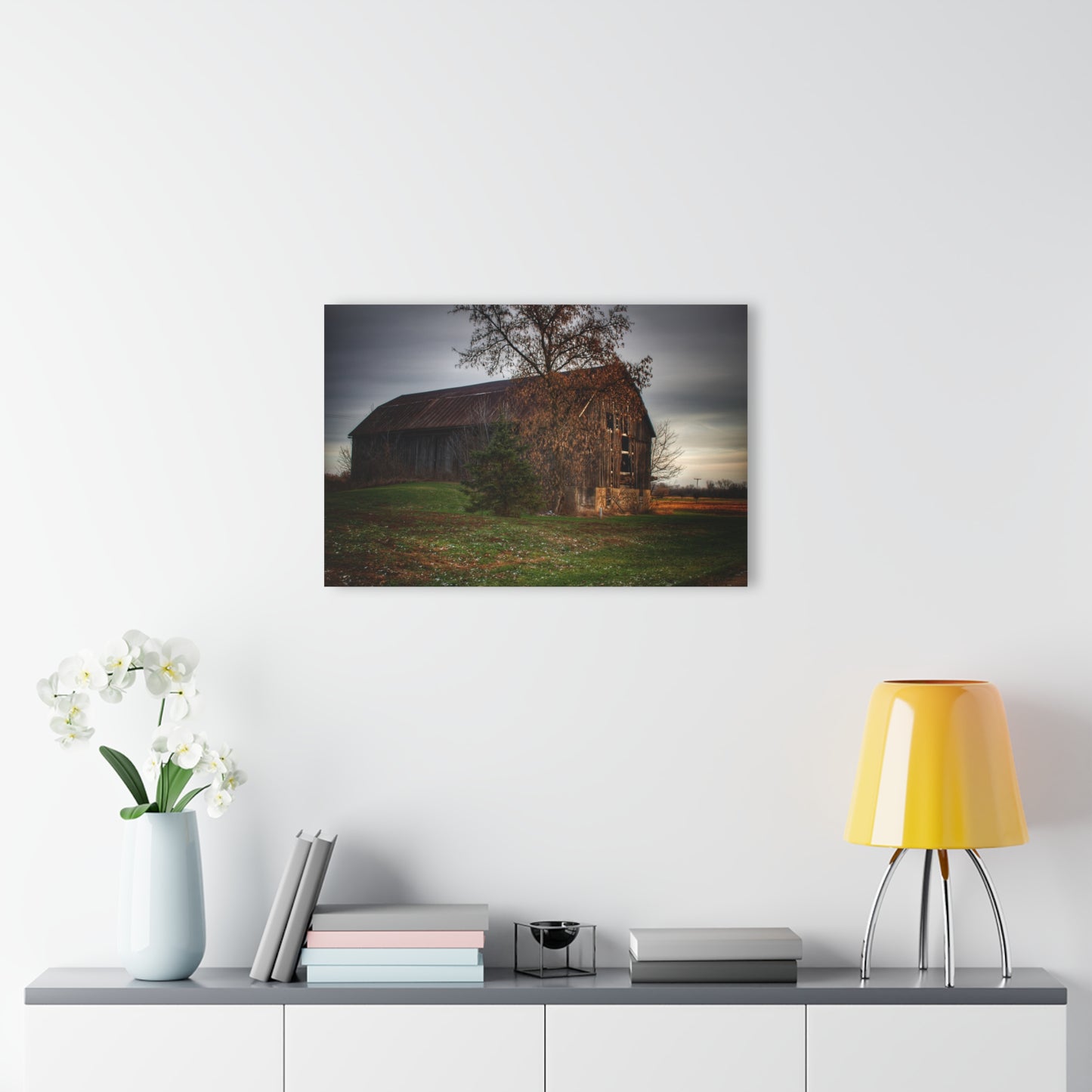 U R There Photography Melvin Grey Rustic Farmhouse Acrylic Wall Print