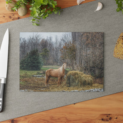 U R There Photography French Road Butterscotch Rustic Farmhouse Tempered-Glass Cutting Board